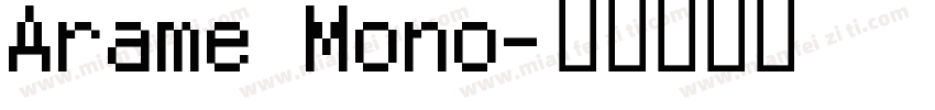 Arame Mono字体转换